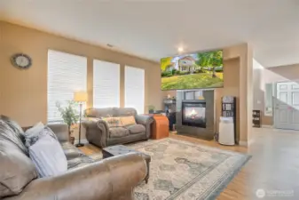 Wall of Large windows brings natural light in