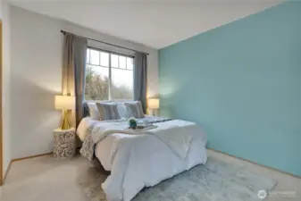 Luxurious Primary Bedroom with Accent Wall