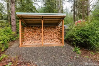 Wood shed AND all the wood stay with the home!