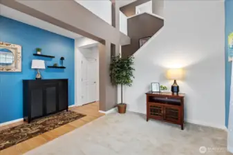 Vaulted ceilings in entryway