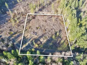 Overhead with approximate boundaries in white.