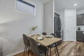 Dining Nook, Luxury Vinyl Plank Flooring, Great Room Design, Open Concept