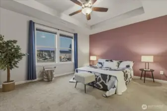 Primary Bedroom, Ceiling Fan, W2W Carpet