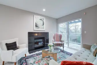 Spacious and bright, top-floor, corner unit with 800 square feet and TWO outdoor spaces!