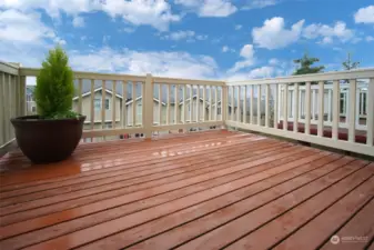 Balcony off kitchen