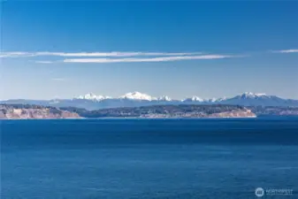 Stunning views from Mt. Baker to Mt. Rainier over the famed Puget Sound shipping lanes