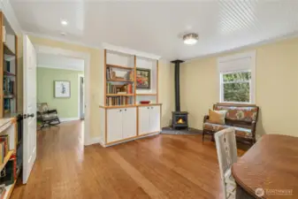 Guest House Reading Room with Propane Stove