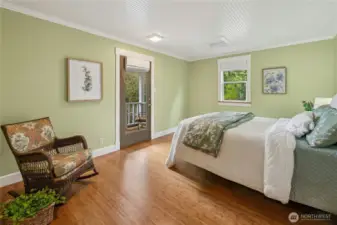 Guest House Bedroom with Private Covered Porch