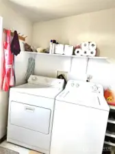 The ample size utility room adjoins the kitchen.