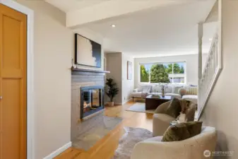 Secondary living room and sitting area, fireplace #2