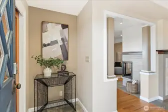 Entryway with coat closet