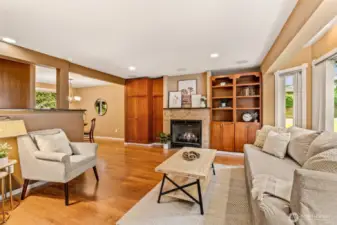 Custom built-in cabinets with media center