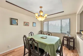 Formal dining with coffered ceiling