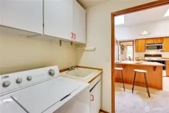 Laundry with highly coveted laundry sink.