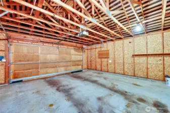 2-car garage with storage above.
