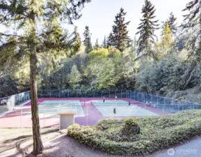 Tennis and pickleball courts.