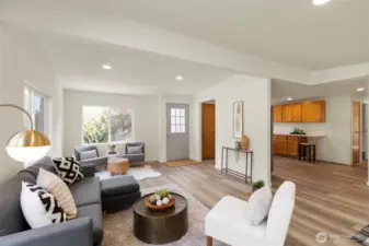 Luxury vinyl plank flooring throughout