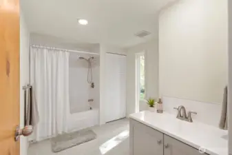 Remodeled Primary Bath connected to the bedroom