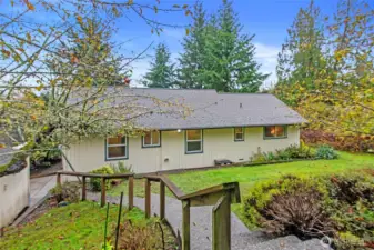 Stair way from carport to the house.