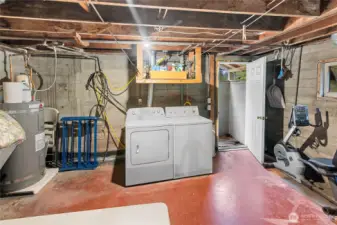 laundry room is in the basement.