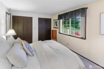 Primary bedroom has 2 large closets.