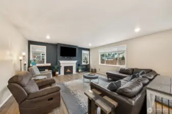 Great room with gas fireplace