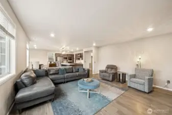 View of the kitchen & dining from great room