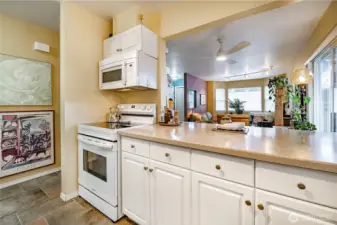 Open to the living/dining room