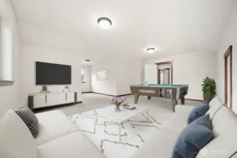 Upstairs multi-purpose room, virtually staged.