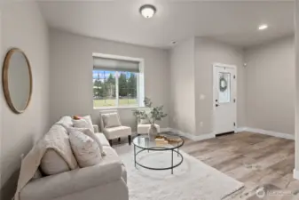 Entry to home and living room