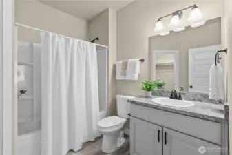 Junior suite's attached bathroom and walk-in closet (not shown)