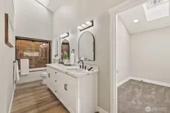 And what a primary bath with walk-in closet...custom!