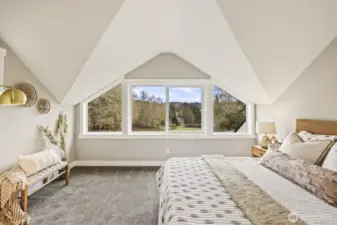 We've got a grand upstairs bedroom...best view in the house!