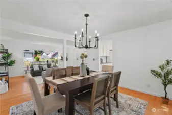 Formally dining is ideally situated between the kitchen and formally living room.