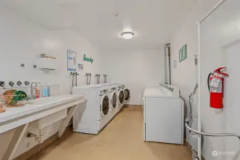 Full laundry room in building A.