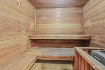 Sauna in building A.