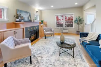 Beyond the dining room is the living room facing the courtyard.