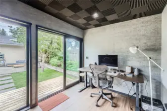 Versatile office is perfect for work from home, taking calls and having privacy while working.