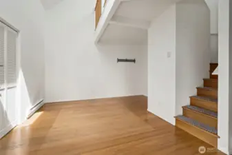 This is the same space without a bed. A very versatile area!