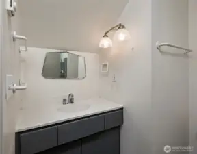 The second bedroom suite features its own ensuite 3/4 bathroom.