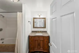 Downstairs second primary full bath