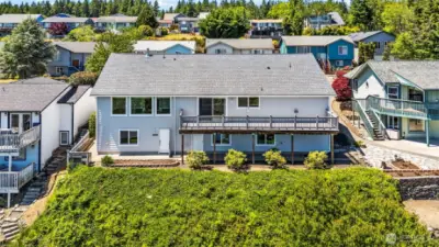 Aerial back yard view