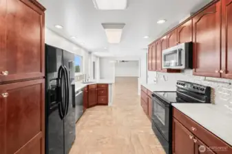 Stainless appliances complete the package