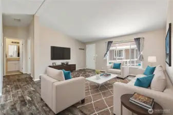 Virtually Staged Living Room