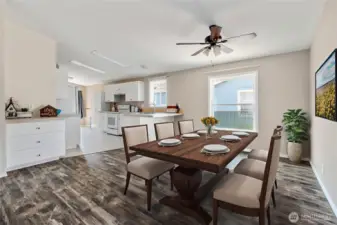 Virtually Staged Dining Room
