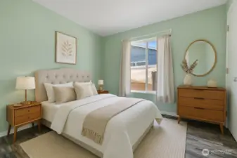 Virtually Staged Bedroom