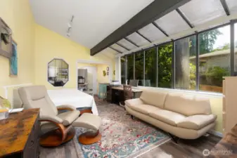 Studio off of the back deck, completely separate entrance.