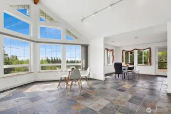 slate floor thru whole house