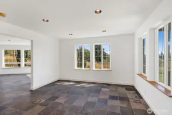 lower dining area
