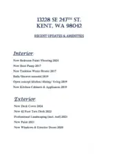 List of Upgrades